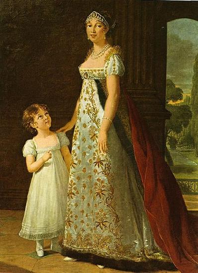 eisabeth Vige-Lebrun Portrait of Caroline Murat with her daughter oil painting image